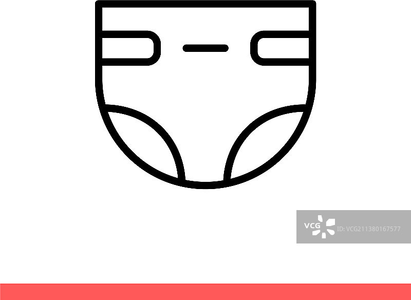 网页或移动应用程序的婴儿尿布图标图片素材