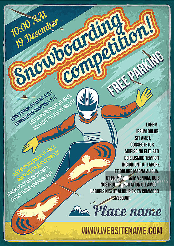 男子正在滑雪板上图片素材