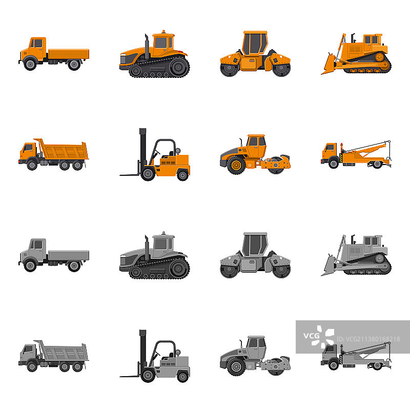 建筑施工设计图标套装图片素材