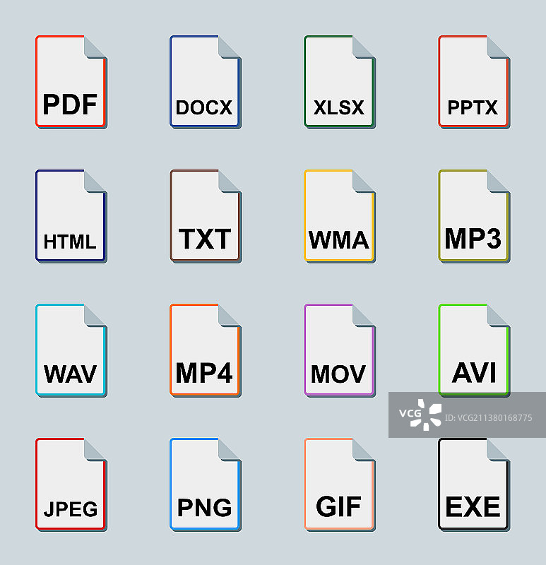 16个文档图标合集图片素材