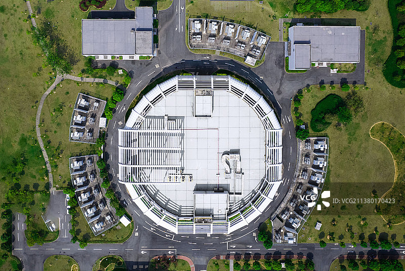 中国广东东莞中国散裂中子源大型科学研究装置航拍图片素材