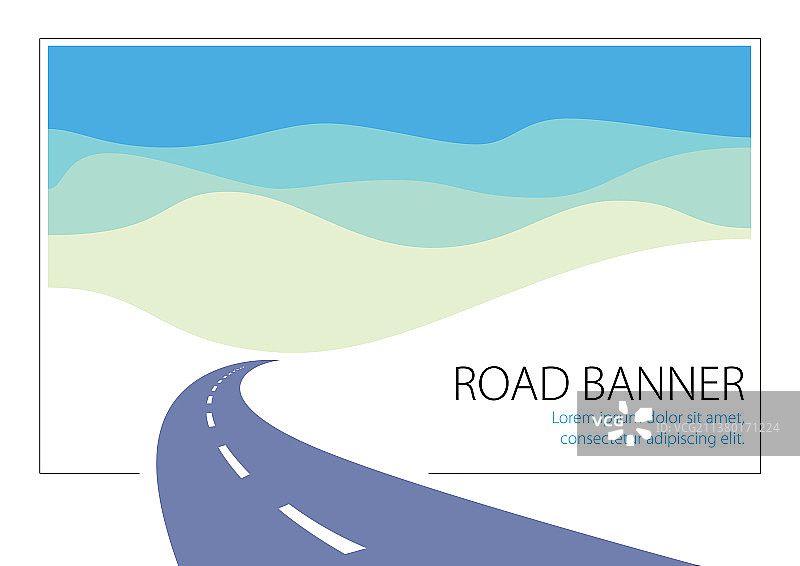 完美设计的乡村弯曲公路图片素材