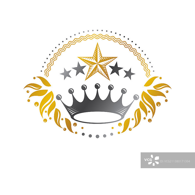 皇家皇冠徽章纹章图片素材