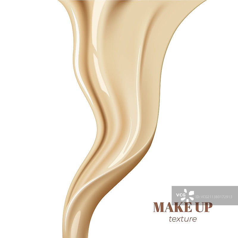 逼真奶油质地粉底美妆素材图片素材