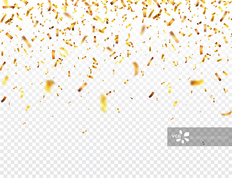 圣诞节金色五彩纸屑洒落闪光图片素材
