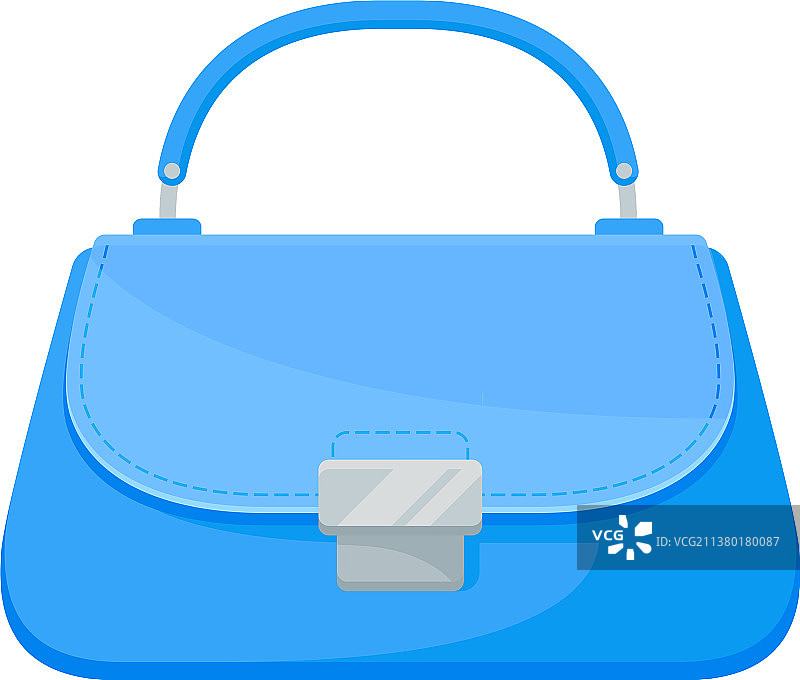 白色背景上的浅蓝色包图片素材