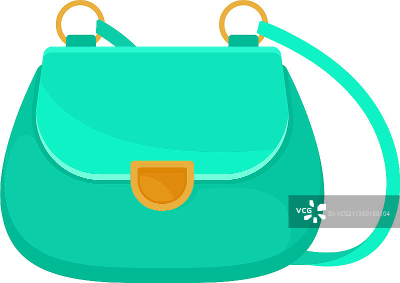 白色背景上的蓝绿色手提包图片素材