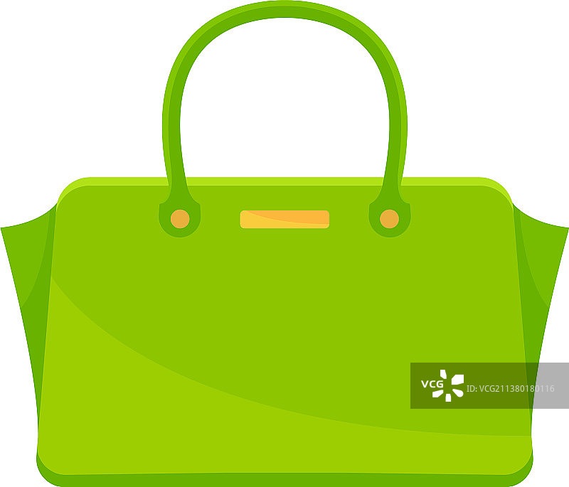 白色背景上的亮绿色包图片素材