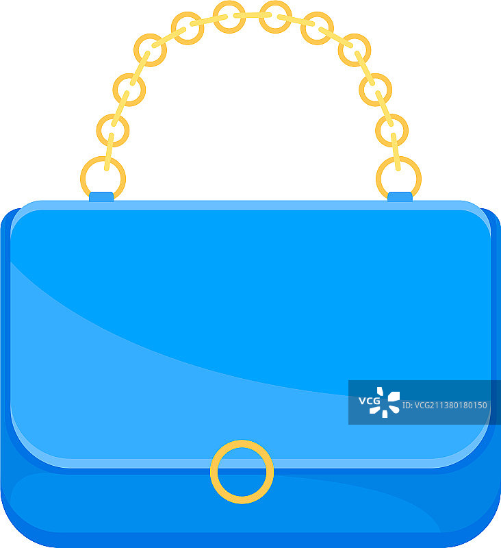 白色背景上的浅蓝色手提包图片素材