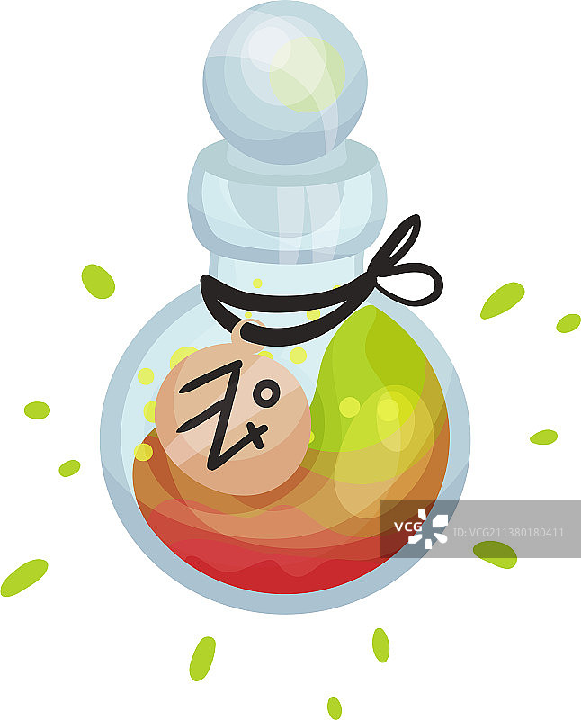 装有药水的圆形瓶子图片素材