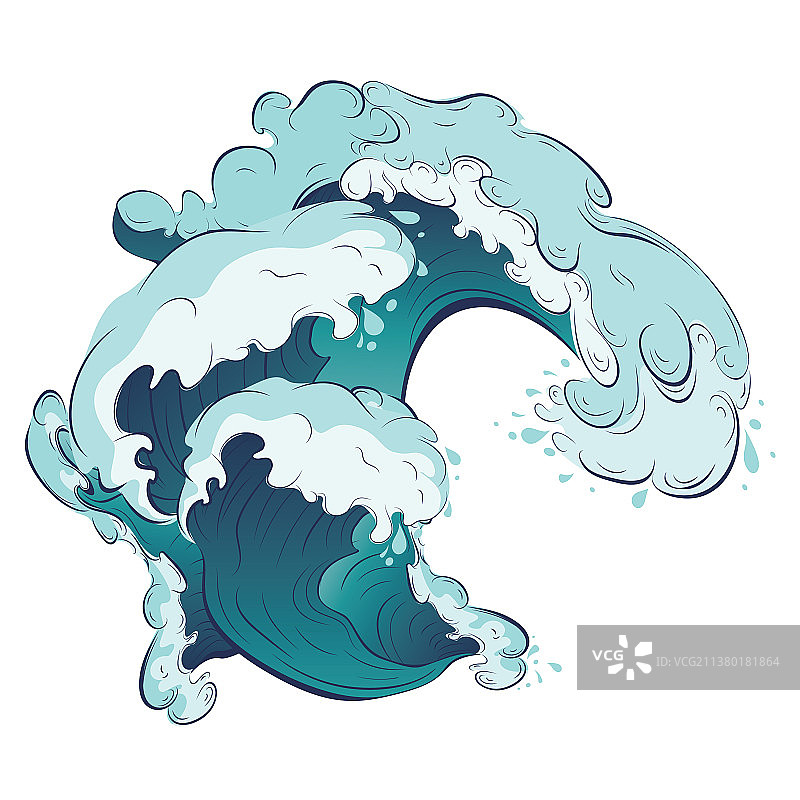 汹涌的海浪图片素材