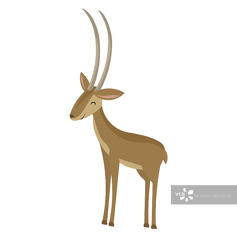 卡通羚羊可爱图案图片素材
