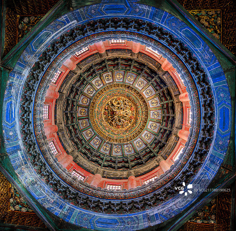 故宫万春亭藻井图片素材