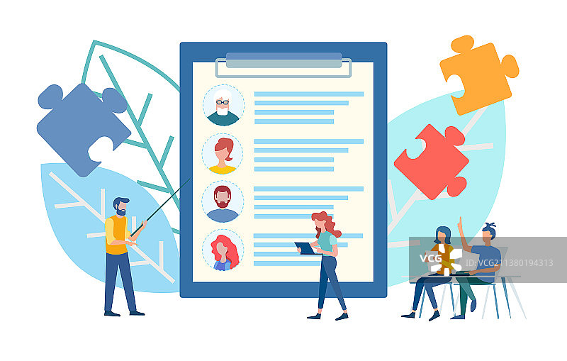 简历和求职人员选择图片素材