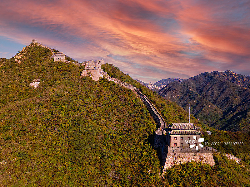 航拍居庸关长城风光图片素材