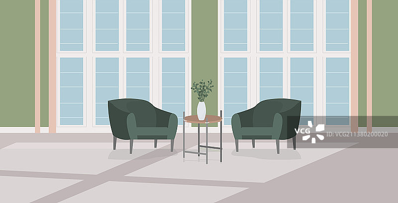 时尚现代家居客厅室内空无一人图片素材