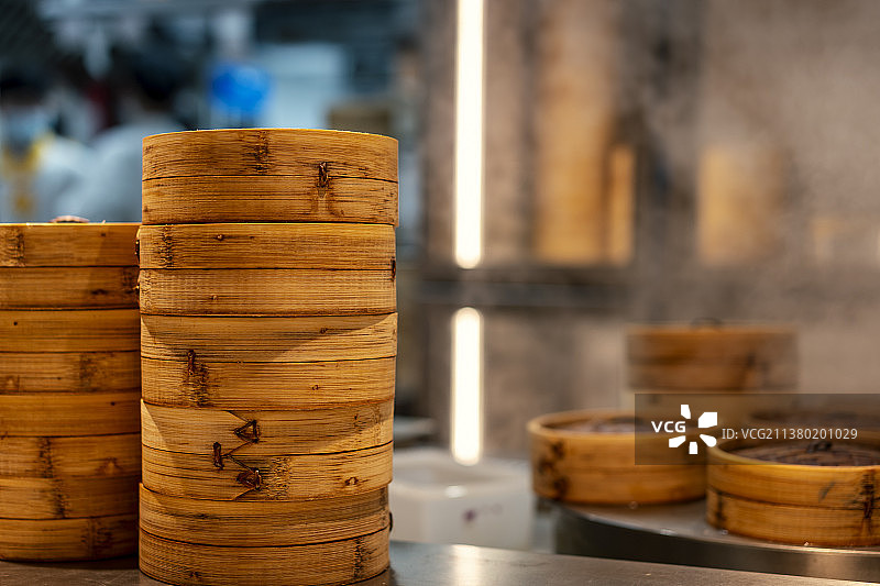 餐厅里的蒸笼图片素材