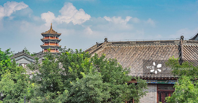 河北唐山滦州古城紫金塔图片素材