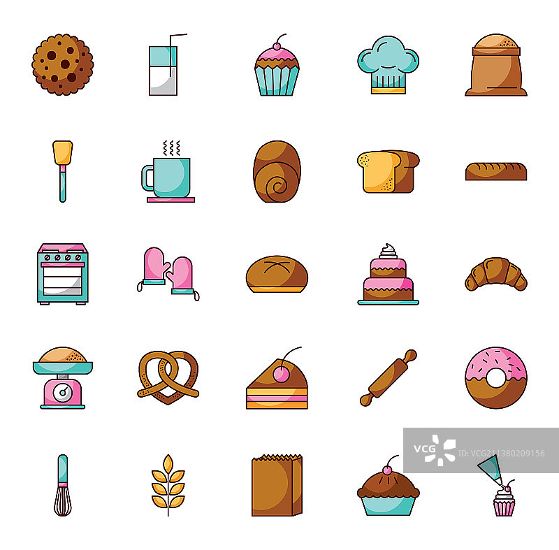 糕点烘焙图标合集图片素材