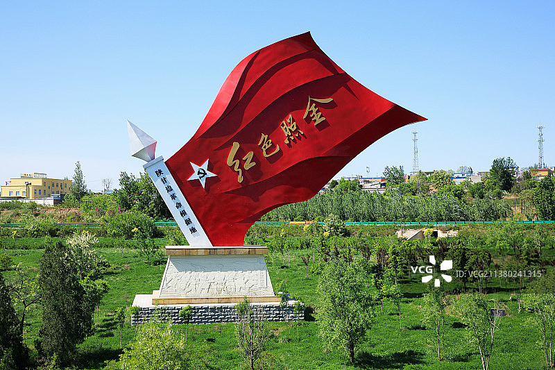 红旗飘飘图片素材