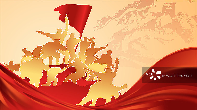 革命背景 中国文化 丝绸线条 矢量主背景图图片素材