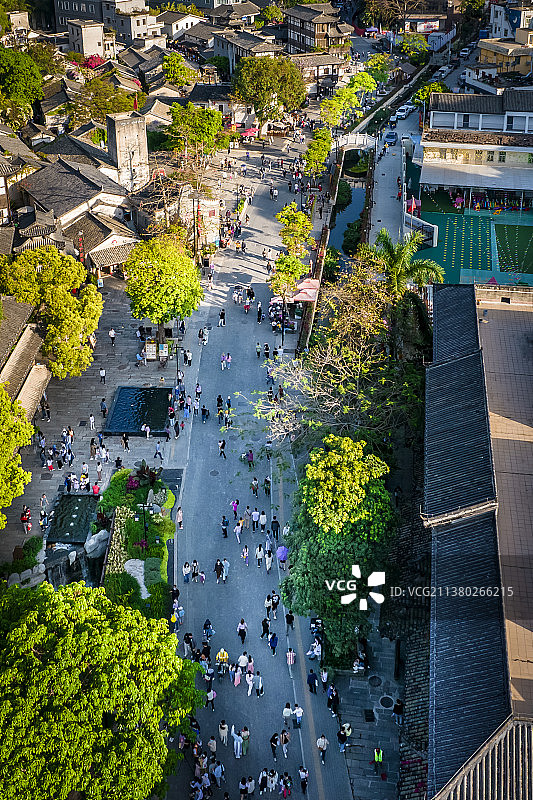 华南地区粤港澳大湾区广东省深圳市龙岗区甘坑客家小镇风光图片素材