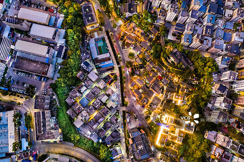华南地区粤港澳大湾区广东省深圳市龙岗区甘坑客家小镇风光图片素材