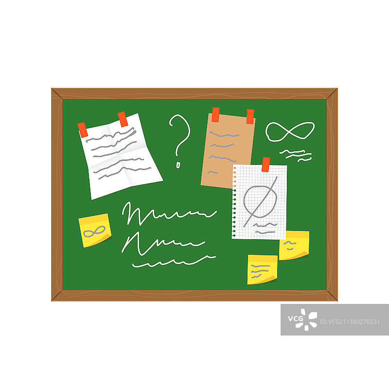 卡通彩色办公室墙板图钉图片素材