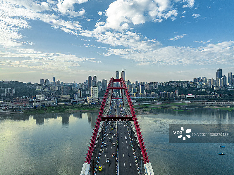 重庆菜园坝大桥航拍图片素材