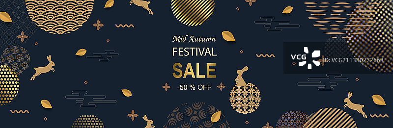 具有传统风格的抽象卡片banner设计图片素材