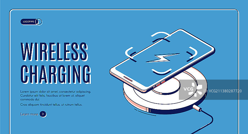 无线充电2.5D banner充电设备图片素材