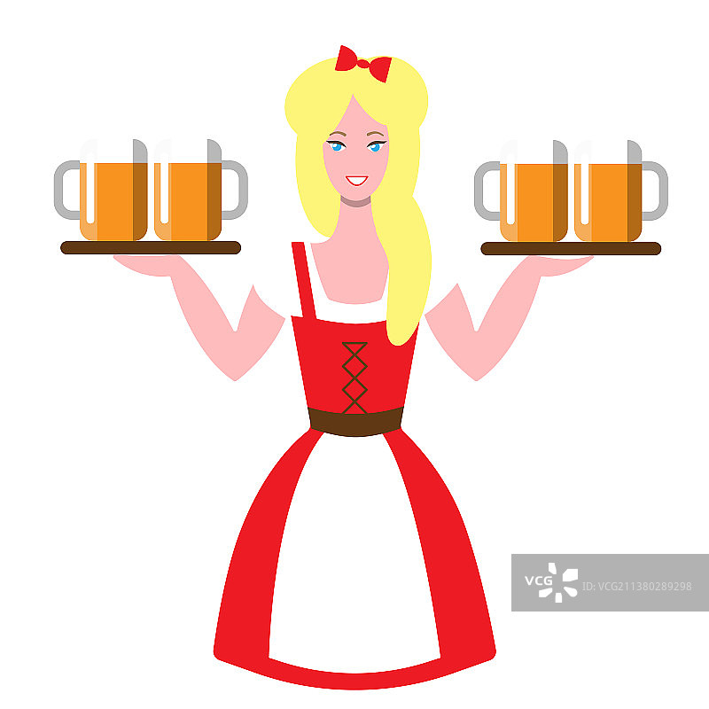 慕尼黑啤酒节女服务员图片素材