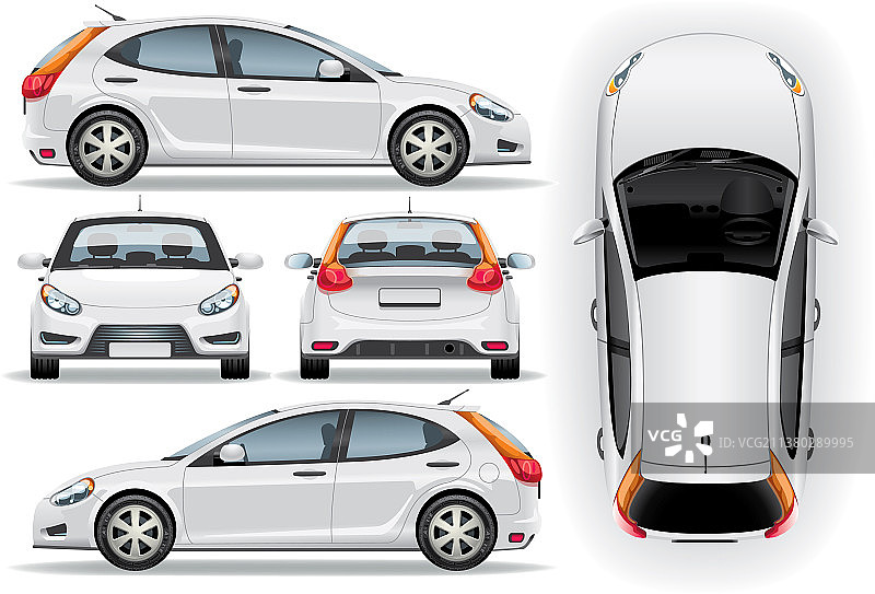 汽车模板侧面正面背面顶部图片素材