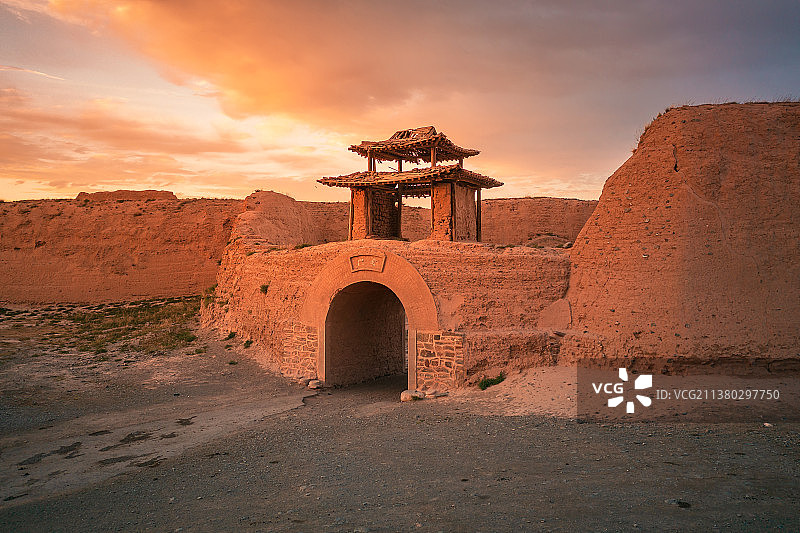 甘肃白银景泰县永泰古城自然风光图片素材