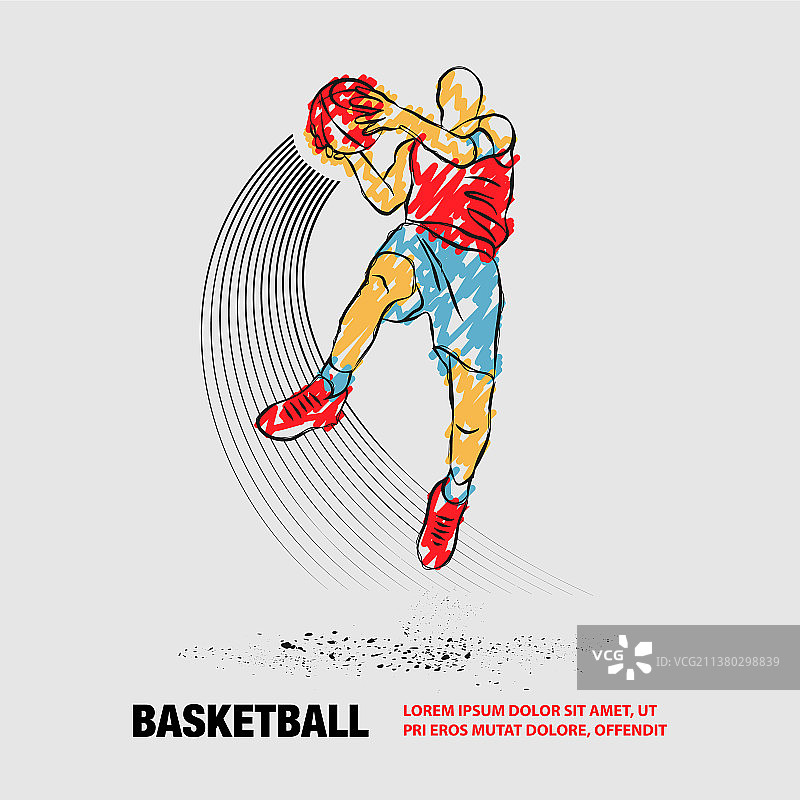 扣篮的篮球运动员图片素材