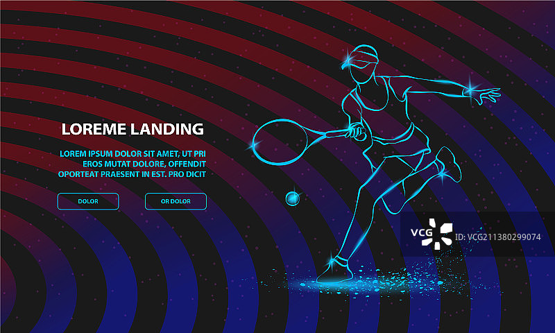 带球拍的网球运动员运动背景图片素材