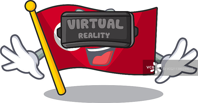 吉祥物造型的VR旗帜火鸡图片素材