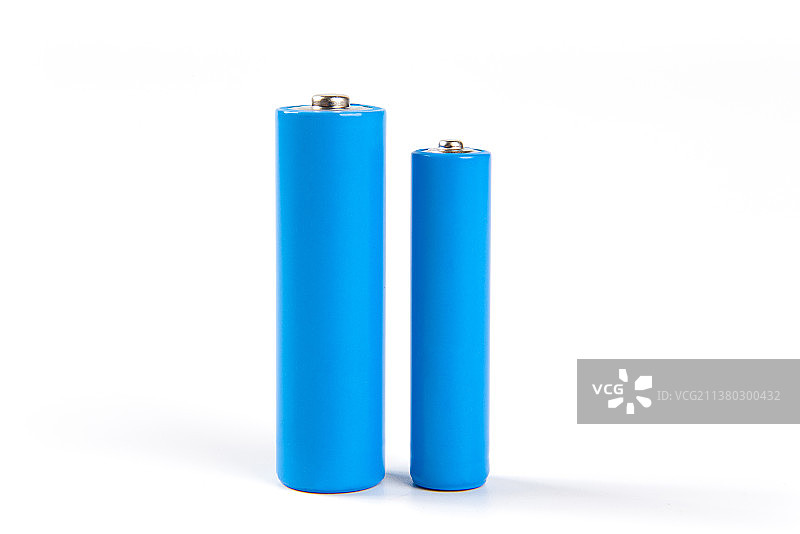 蓝色5号和7号电池图片素材