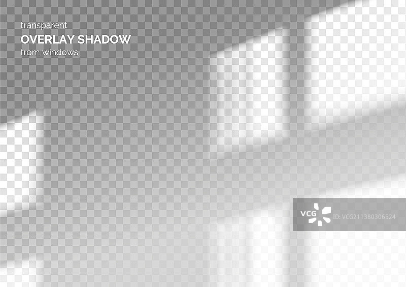 来自窗户的透明叠加阴影图片素材