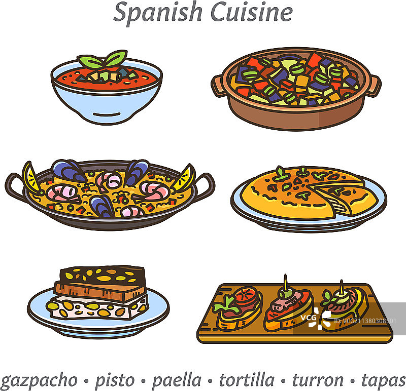 西班牙美食图标图片素材