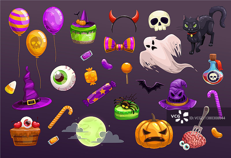 万圣节元素套装图片素材