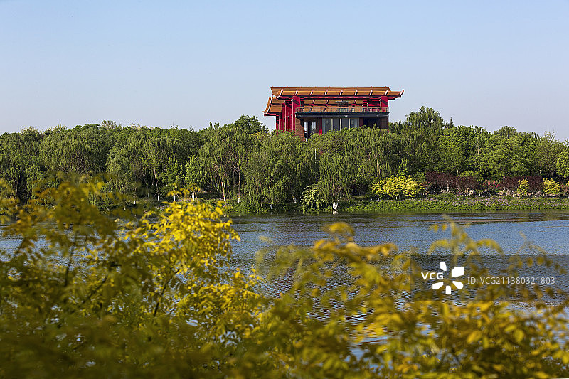 北京通州大运河森林公园风光图片素材