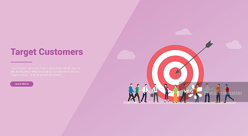 目标客户群体与目标飞镖图片素材