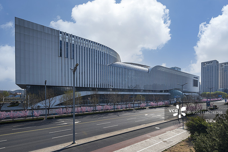 中国山东省科技馆新馆在济南西部新城图片素材