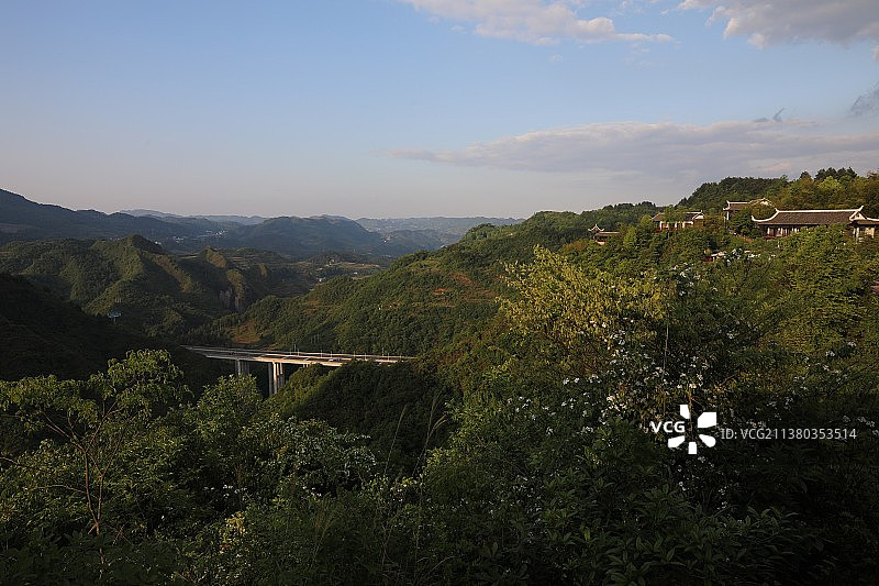 中国贵州贵阳市开阳县云山茶海风景区图片素材