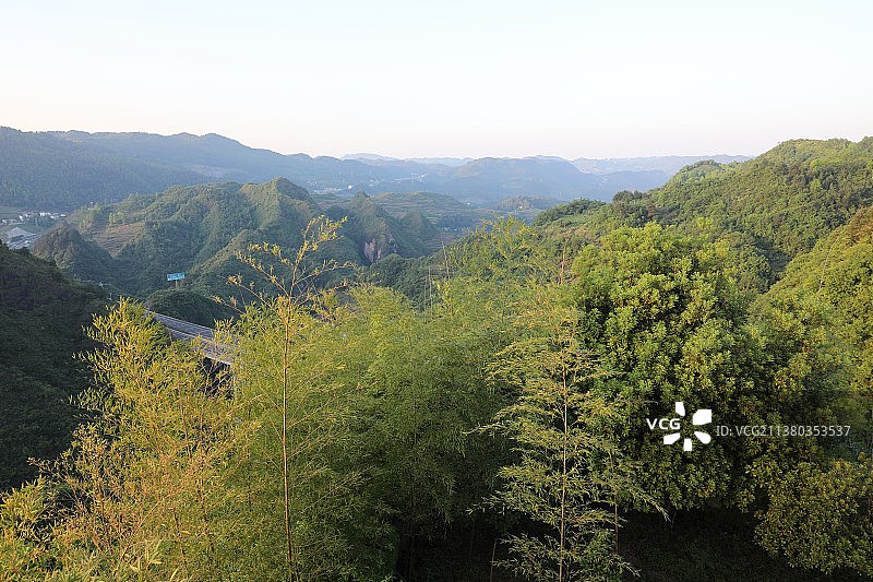 中国贵州贵阳市开阳县云山茶海风景区图片素材