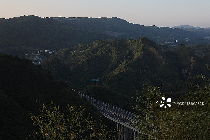 中国贵州贵阳市开阳县云山茶海风景区图片素材
