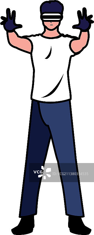 男人使用增强现实技术图片素材