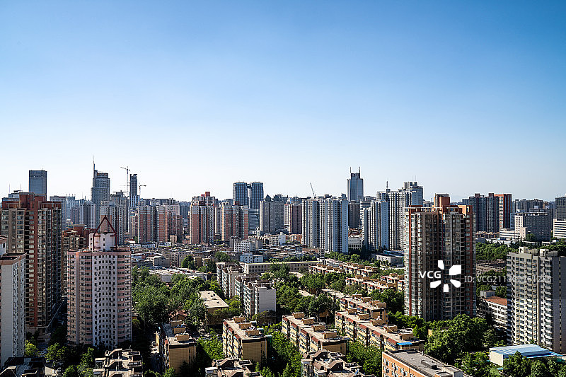 夏日午后西安雁塔区风光图片素材