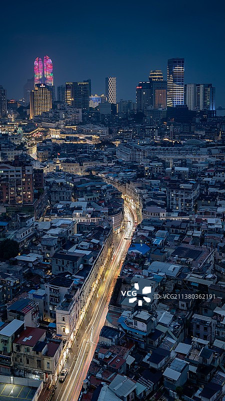 厦门中山路老城区夜景图片素材